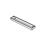 Rectangular towel rail 45