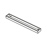Rectangular towel rail 60