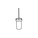 Toilet brush, wall-hung installation
